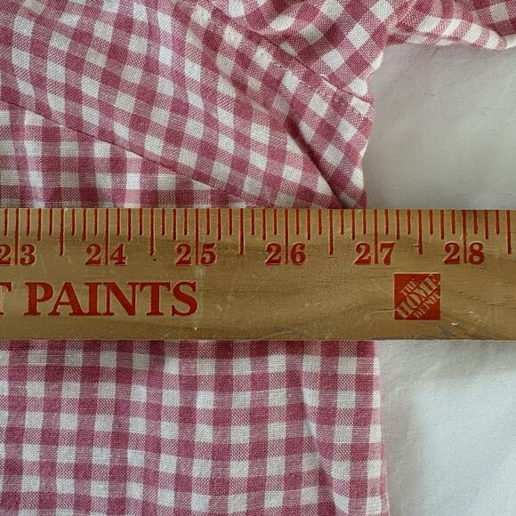 Levi's Women’s Resort Pink and White Gingham Button Down Short Sleeve Shirt 3X - Picture 11 of 12